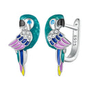 925 Sterling Silver Enamel Crafted Earrings for Women - 16x9mm-2