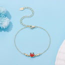 925 Sterling Silver Gold Plated CZ Bracelet 15+6cm for Women-3