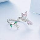 925 Sterling Silver Ring with Enamel and Oxidized Finish in Style E for Women-3