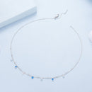 925 Sterling Silver & White Gold Plated Adjustable Layered CZ Necklace for Women-3