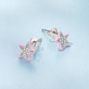 925 Sterling Silver Enamel CZ Earrings for Women-3