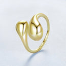 925 Sterling Silver Plated Gold Ring for Women-5