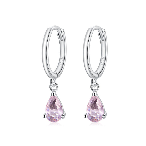 925 Sterling Silver Earrings with Pavé Setting CZ