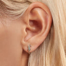 925 Sterling Silver Pavé Setting CZ Earrings for Women-5
