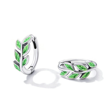925 Sterling Silver Enamel Oxidized Silver Earrings for Women, 1.2*0.5cm - 0