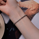 925 Sterling Silver Bracelet 19cm with CZ Stones for Women-7