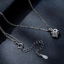 925 Sterling Silver Moissanite Necklace 39cm+5cm Length for Women-4