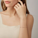 925 Sterling Silver & Plated White Gold Bracelet with Adjustable Length-6