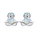 925 Sterling Silver Earrings with Translucent Opal-1