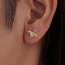 925 Sterling Silver White Gold Plated Small Earrings-5