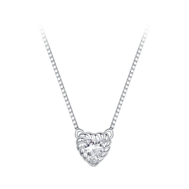 925 Sterling Silver 4mm 0.245ct Moissanite Necklace for Women