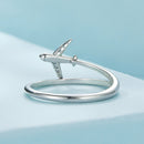 925 Sterling Silver Ring with Pavé Setting CZ, Size 6.0, Oxidized Finish for Women-1