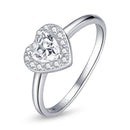 925 Sterling Silver Love CZ Ring Size 6.0 for Women-1
