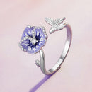 925 Sterling Silver Enamel Process Pavé Setting CZ Ring for Women-4