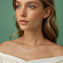 925 Sterling Silver White Gold Plated CZ Pendant Necklace for Women-7
