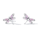 925 Sterling Silver Enamel Process Earrings with Pavé Setting CZ for Women-2