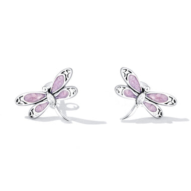 925 Sterling Silver Enamel Process Earrings with Pavé Setting CZ for Women - 0