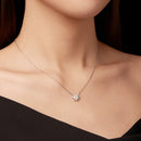 925 Sterling Silver 0.5 Carat Moissanite Necklace in White Gold Plating for Women-7