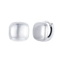 925 Sterling Silver Plated White Gold 10mm Earrings for Women-1