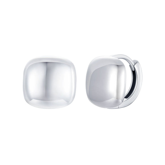 925 Sterling Silver Plated White Gold 10mm Earrings for Women