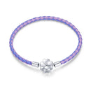925 Sterling Silver Oxidized Silver Leather 17cm Bracelet-1