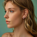 925 Sterling Silver White Gold Plated Pavé Set CZ Earrings for Women-7
