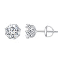 925 Sterling Silver Moissanite 0.5 Carat Earrings for Women-1