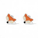 925 Sterling Silver Earrings with Pavé Setting and Enamel Process, Oxidized, 0.7*0.9cm for Women-2