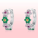 925 Sterling Silver Earrings with CZ in Pavé Setting - 1.3x0.4cm for Women-6