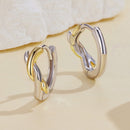 925 Sterling Silver White Gold Plated Earrings-5