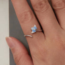 925 Sterling Silver Manta Ray Ring with Pavé Setting CZ for Women-4