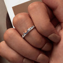 925 Sterling Silver Pavé Setting CZ Oxidized Ring | Size Nan | Style E-7