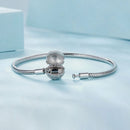 925 Sterling Silver White Gold Plated 17cm CZ Pavé Bracelet for Women-5