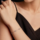925 Sterling Silver 0.1 Carat Moissanite Bracelet for Women-5