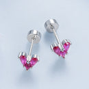 925 Sterling Silver Earrings with Pavé Setting CZ-3