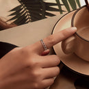 925 Sterling Silver Oxidized Silver 0.4cm Wide Ring-7