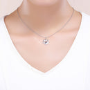 925 Sterling Silver Necklace with SCN Pendant 1.5x1.4cm for Women-7