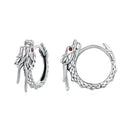 925 Sterling Silver Pave Setting CZ Oxidized Earrings for Women-1