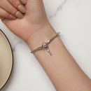 925 Sterling Silver Pavé Setting CZ Bracelet Size 17.0 for Women-8