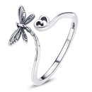 925 Sterling Silver Dragonfly Ring for Women-1