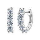 925 Sterling Silver Moissanite Earrings 1.3cm for Women-2