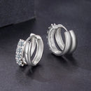 925 Sterling Silver Moissanite 0.06 Carat White Gold Plated Earrings for Women-5