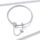 925 Sterling Silver Adjustable Length 17cm Bracelet for Women-3