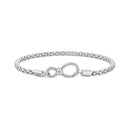925 Sterling Silver Infinity Love Bracelet for Women - Size 17.0-1