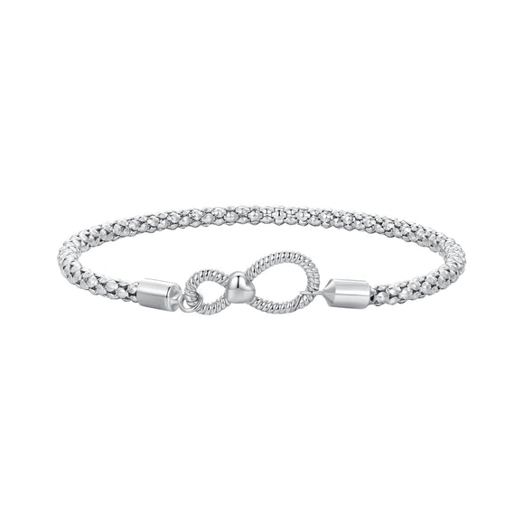 925 Sterling Silver Infinity Love Bracelet for Women - Size 17.0