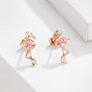 925 Sterling Silver 1.5x0.7cm Plated Rose Gold CZ Earrings for Women-5