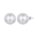 925 Sterling Silver Earrings with Quality Shell Pearl in White Gold Plating for Women-1