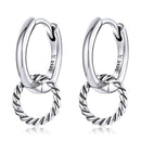 925 Sterling Silver & Oxidized Silver Earrings for Women-1