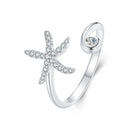 925 Sterling Silver Pavé Setting White Gold Ring for Women-2