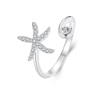 925 Sterling Silver Pavé Setting White Gold Ring for Women - 0